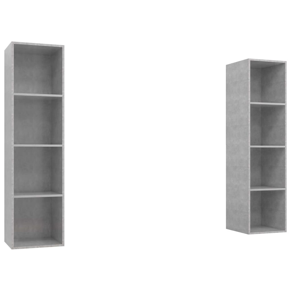 Wall - mounted TV Cabinets 2 pcs Concrete Grey Engineered Wood - Bargainia.com - 8720286591697 - 3079866