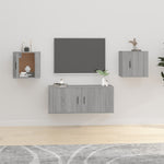 Wall Mounted TV Cabinets 2 pcs Grey Sonoma 40x34.5x40 cm - Bargainia.com - 