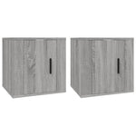 Wall Mounted TV Cabinets 2 pcs Grey Sonoma 40x34.5x40 cm - Bargainia.com - 