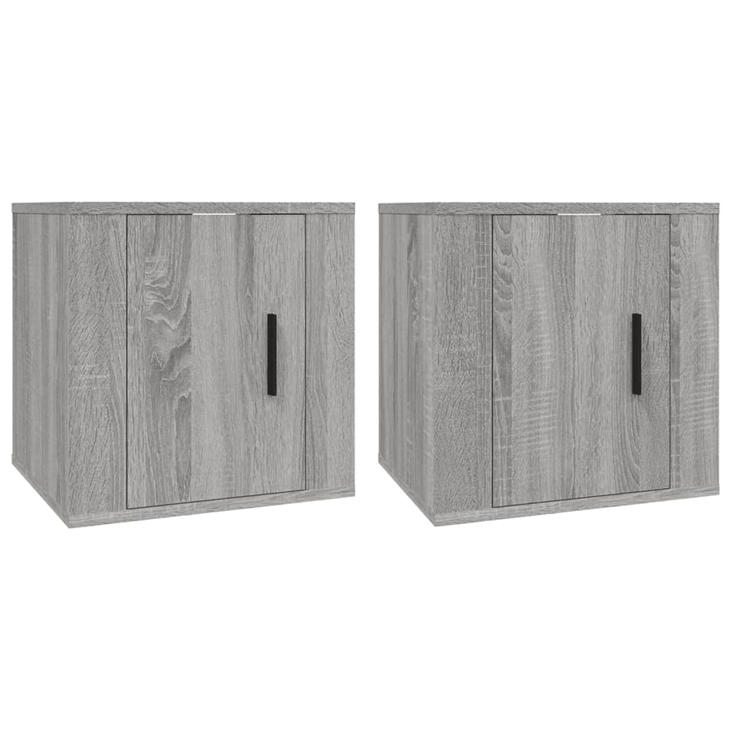 Wall Mounted TV Cabinets 2 pcs Grey Sonoma 40x34.5x40 cm - Bargainia.com - 