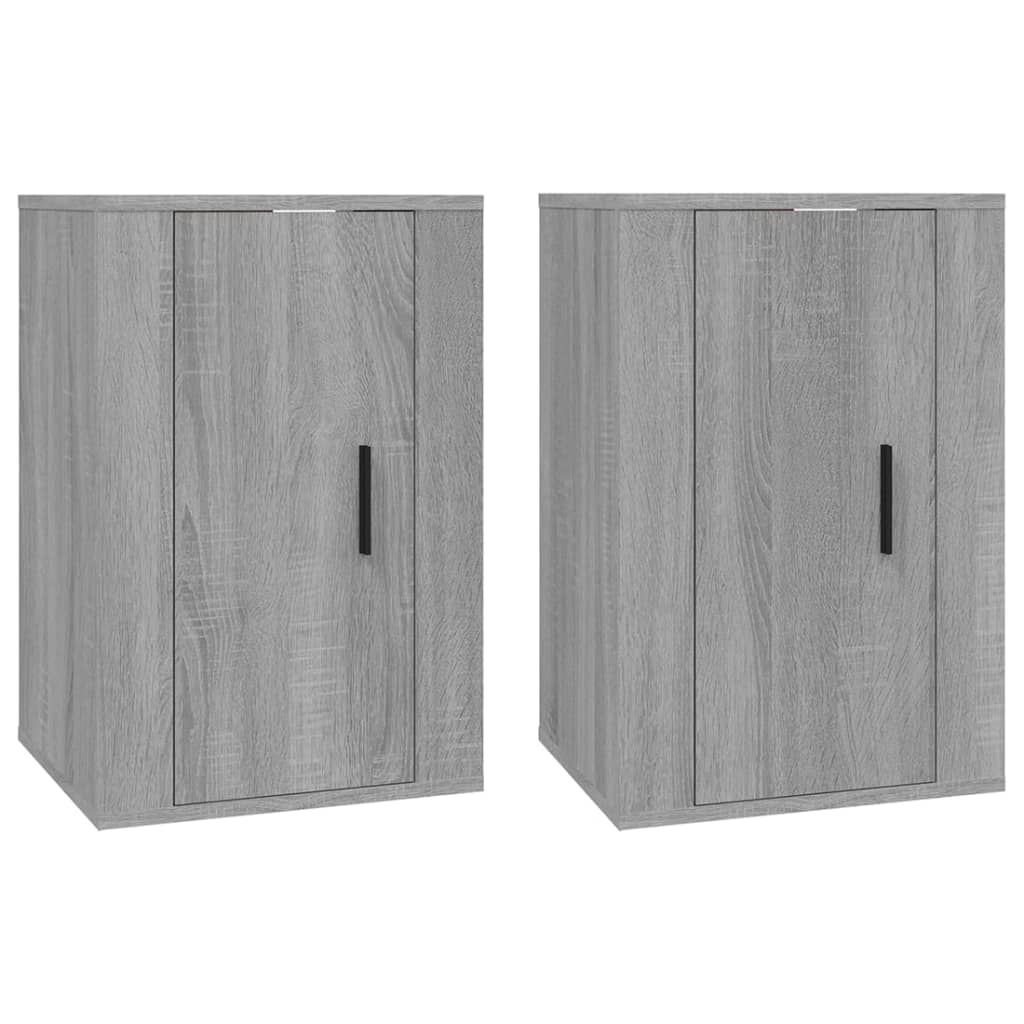 Wall Mounted TV Cabinets 2 pcs Grey Sonoma 40x34.5x60 cm - Bargainia.com - 