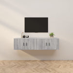 Wall - mounted TV Cabinets 2 pcs Grey Sonoma 80x34.5x40 cm - Bargainia.com - 