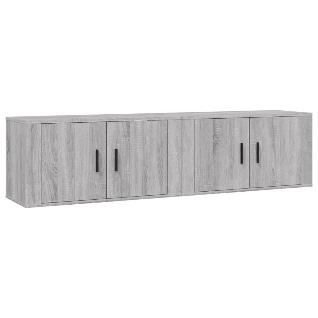 Wall - mounted TV Cabinets 2 pcs Grey Sonoma 80x34.5x40 cm - Bargainia.com - 8720845898403 - 3188356