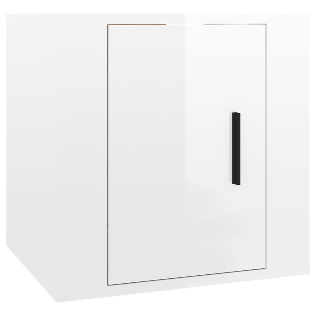 Wall Mounted TV Cabinets 2 pcs High Gloss White 40x34.5x40 cm - Bargainia.com - 