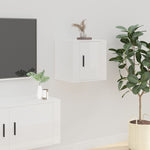 Wall Mounted TV Cabinets 2 pcs High Gloss White 40x34.5x40 cm - Bargainia.com - 