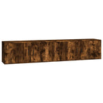Wall - mounted TV Cabinets 2 pcs Smoked Oak 100x34.5x40 cm - Bargainia.com - 