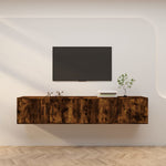 Wall - mounted TV Cabinets 2 pcs Smoked Oak 100x34.5x40 cm - Bargainia.com - 