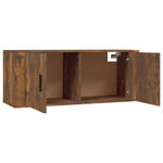 Wall - mounted TV Cabinets 2 pcs Smoked Oak 100x34.5x40 cm - Bargainia.com - 
