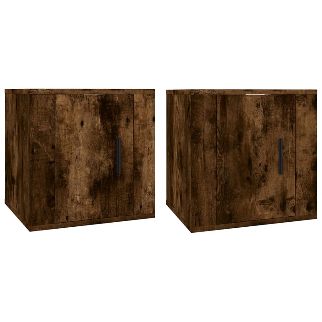 Wall Mounted TV Cabinets 2 pcs Smoked Oak 40x34.5x40 cm - Bargainia.com - 8720845667603 - 816651
