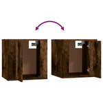 Wall Mounted TV Cabinets 2 pcs Smoked Oak 40x34.5x40 cm - Bargainia.com - 