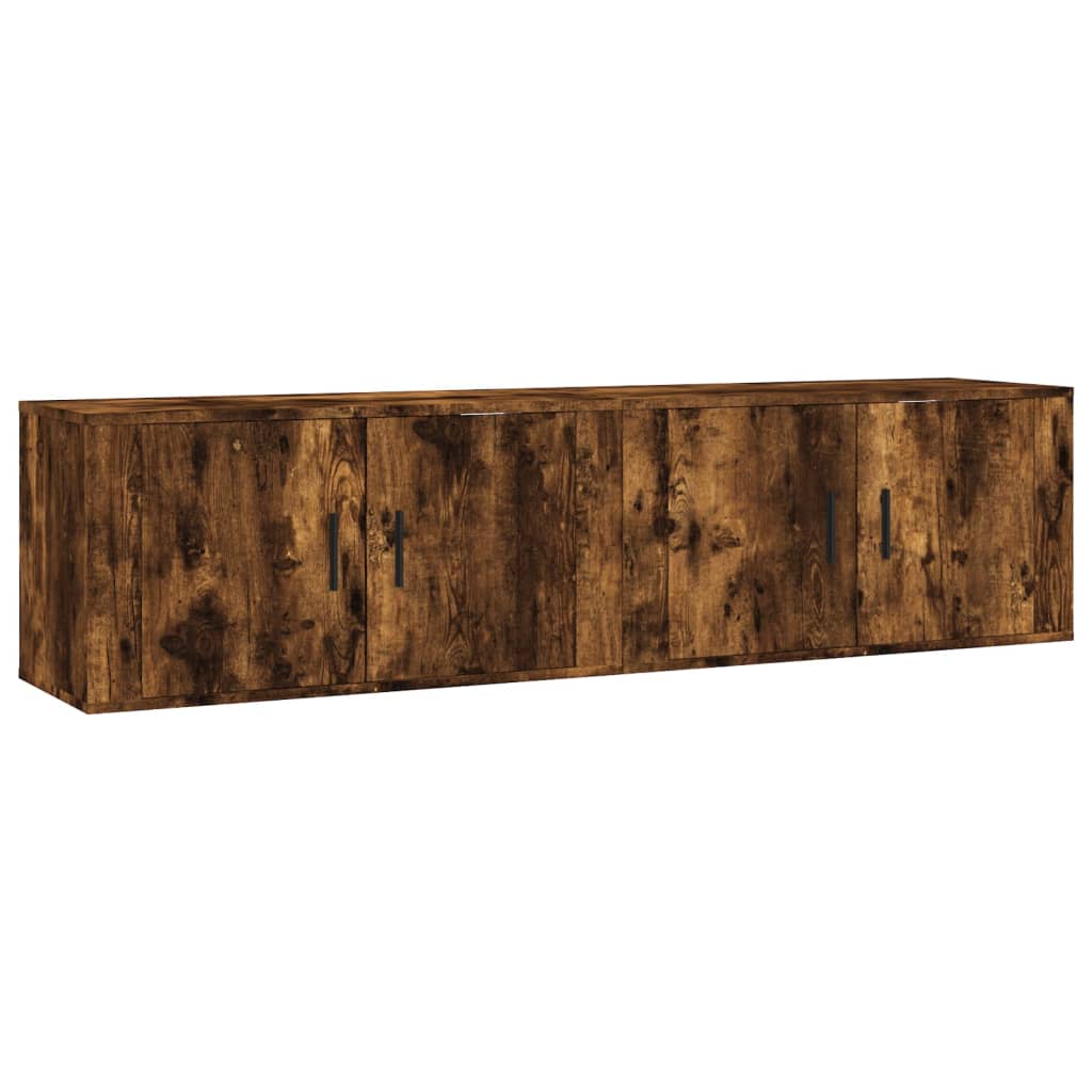 Wall - mounted TV Cabinets 2 pcs Smoked Oak 80x34.5x40 cm - Bargainia.com - 8720845898397 - 3188355