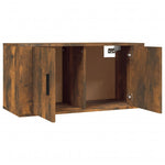 Wall - mounted TV Cabinets 2 pcs Smoked Oak 80x34.5x40 cm - Bargainia.com - 