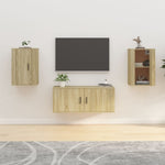 Wall Mounted TV Cabinets 2 pcs Sonoma Oak 40x34.5x60 cm - Bargainia.com - 