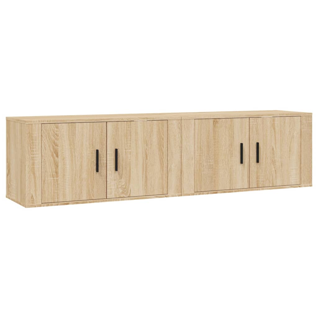 Wall - mounted TV Cabinets 2 pcs Sonoma Oak 80x34.5x40 cm - Bargainia.com - 8720845898373 - 3188353