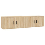 Wall - mounted TV Cabinets 2 pcs Sonoma Oak 80x34.5x40 cm - Bargainia.com - 