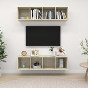 Wall - mounted TV Cabinets 2 pcs Sonoma Oak Engineered Wood - Bargainia.com - 8720286590874 - 3079784