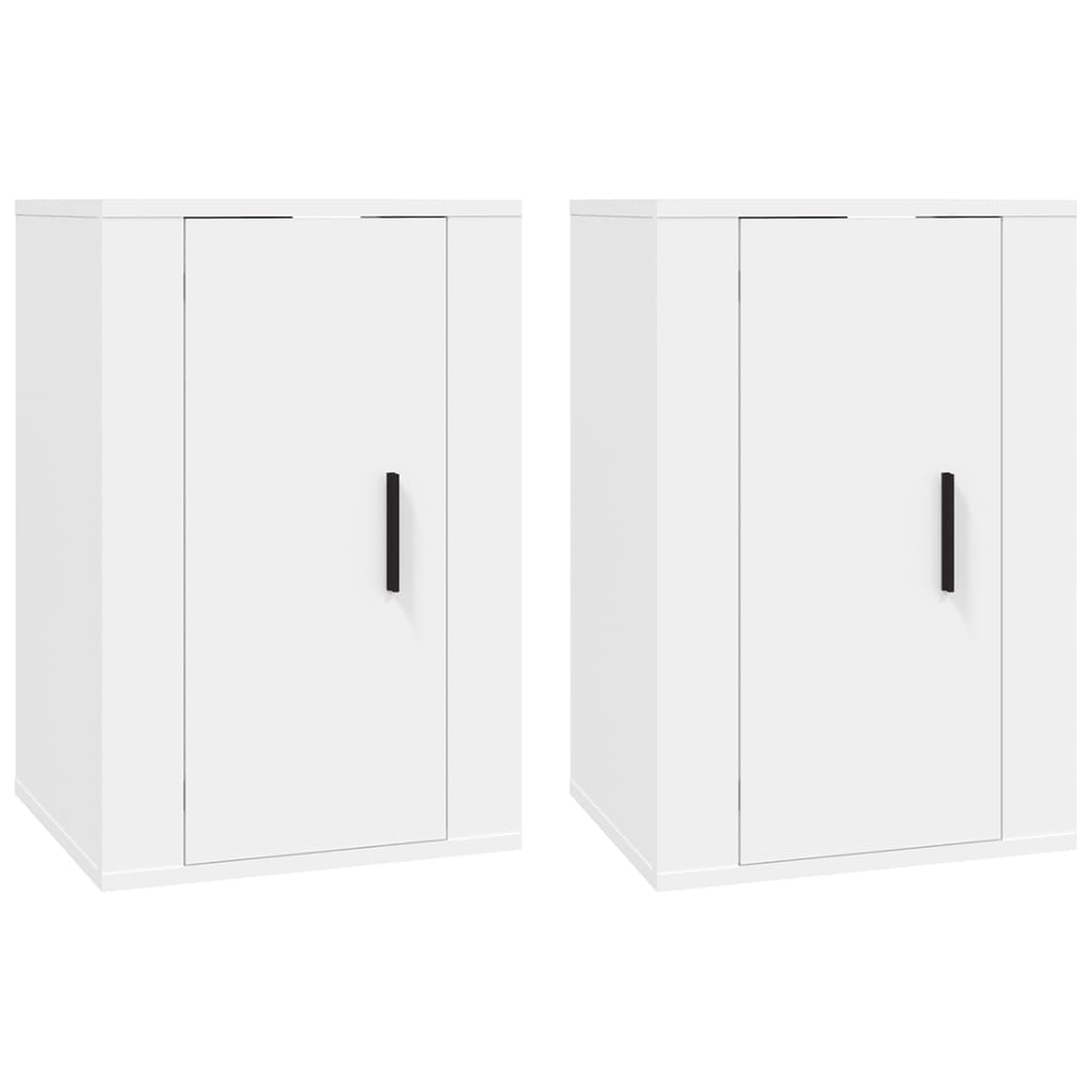 Wall Mounted TV Cabinets 2 pcs White 40x34.5x60 cm - Bargainia.com - 