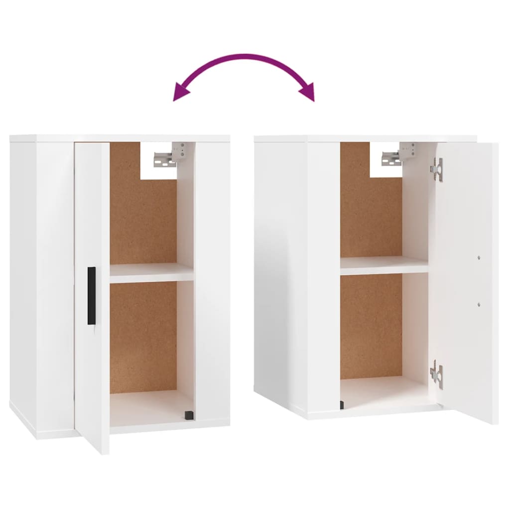 Wall Mounted TV Cabinets 2 pcs White 40x34.5x60 cm - Bargainia.com - 