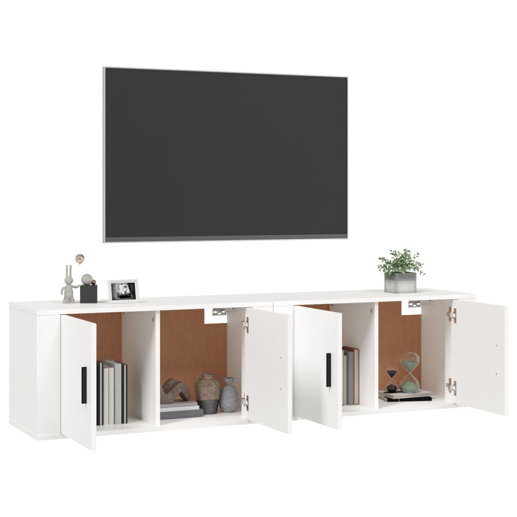 Wall - mounted TV Cabinets 2 pcs White 80x34.5x40 cm - Bargainia.com - 8720845898342 - 3188350