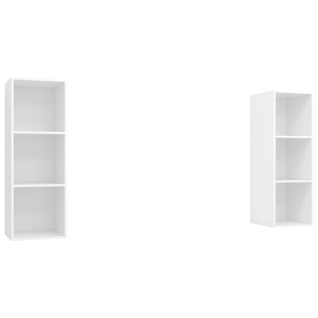 Wall - mounted TV Cabinets 2 pcs White Engineered Wood - Bargainia.com - 8720286591567 - 3079853
