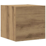 Wall Mounted TV cabinets 3 pcs Artisan Oak Engineered Wood - Bargainia.com - 