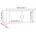 Wall - mounted TV Cabinets 3 pcs Concrete Grey 100x34.5x40 cm - Bargainia.com - 
