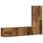 Wall Mounted TV cabinets 3 pcs Old Wood Engineered Wood - Bargainia.com - 