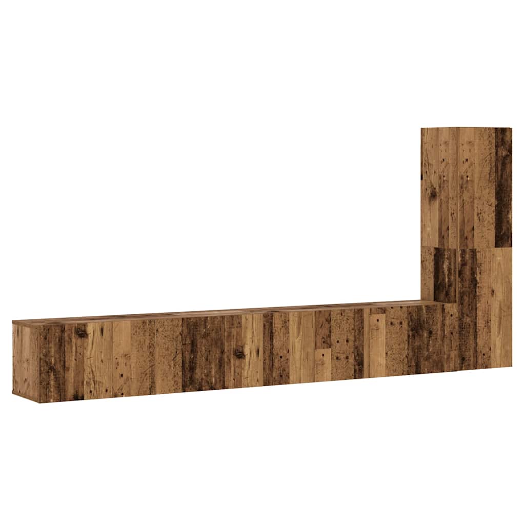 Wall Mounted TV cabinets 3 pcs Old Wood Engineered Wood - Bargainia.com - 8721158760012 - 3328983