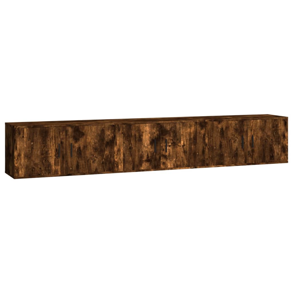 Wall - mounted TV Cabinets 3 pcs Smoked Oak 80x34.5x40 cm - Bargainia.com - 8720845898472 - 3188363