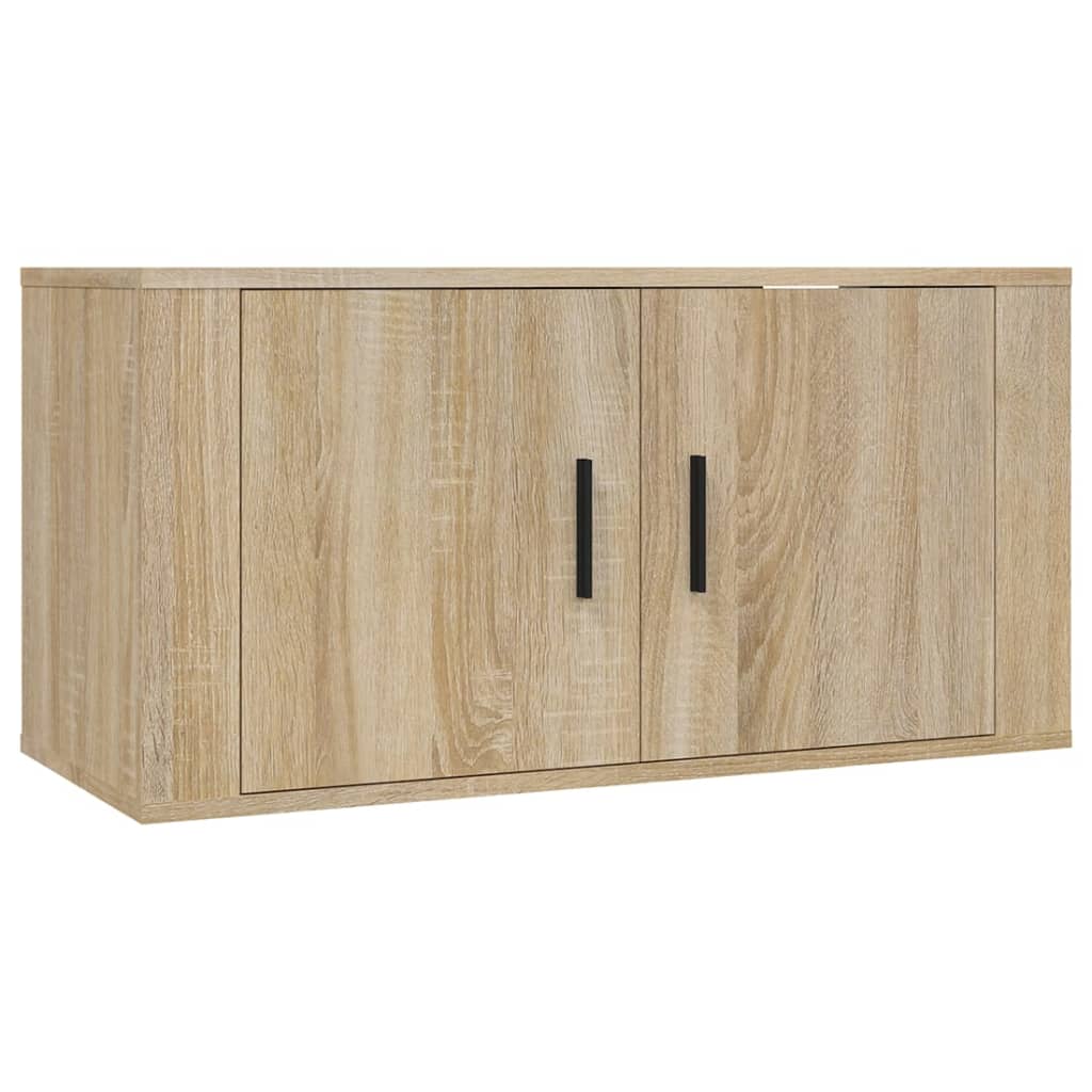 Wall - mounted TV Cabinets 3 pcs Sonoma Oak 80x34.5x40 cm - Bargainia.com - 