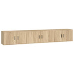 Wall - mounted TV Cabinets 3 pcs Sonoma Oak 80x34.5x40 cm - Bargainia.com - 