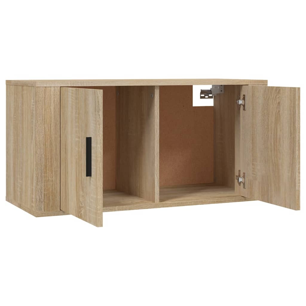 Wall - mounted TV Cabinets 3 pcs Sonoma Oak 80x34.5x40 cm - Bargainia.com - 