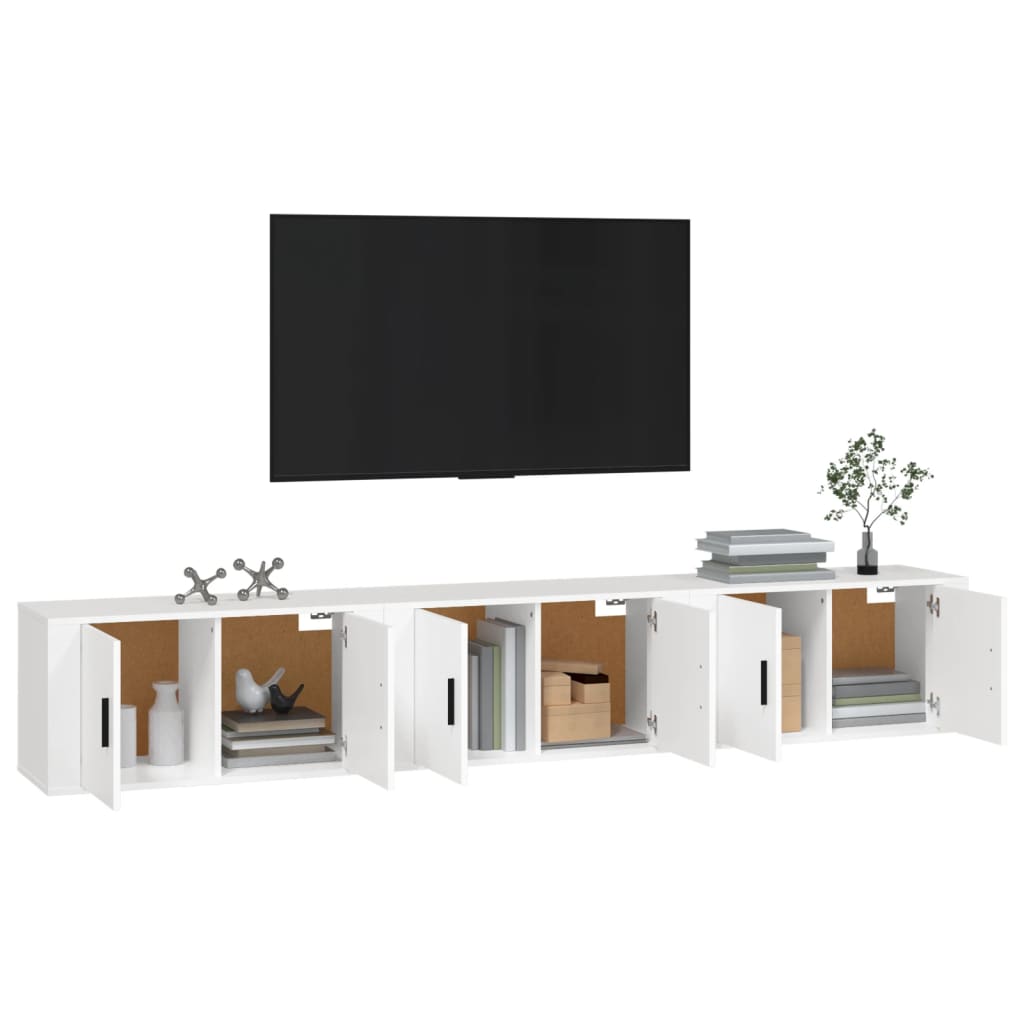Wall - mounted TV Cabinets 3 pcs White 80x34.5x40 cm - Bargainia.com - 8720845898427 - 3188358
