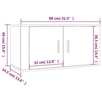 Wall - mounted TV Cabinets 3 pcs White 80x34.5x40 cm - Bargainia.com - 