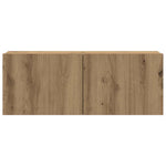 Wall Mounted TV cabinets 4 pcs Artisan Oak Engineered Wood - Bargainia.com - 