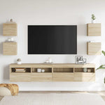 Wall Mounted TV Cabinets 4 pcs Sonoma Oak 30.5x30x30 cm - Bargainia.com - 