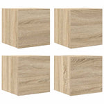 Wall Mounted TV Cabinets 4 pcs Sonoma Oak 30.5x30x30 cm - Bargainia.com - 