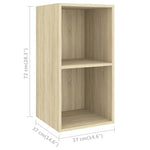 Wall - mounted TV Cabinets 4 pcs Sonoma Oak Engineered Wood - Bargainia.com - 
