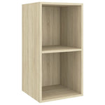 Wall - mounted TV Cabinets 4 pcs Sonoma Oak Engineered Wood - Bargainia.com - 