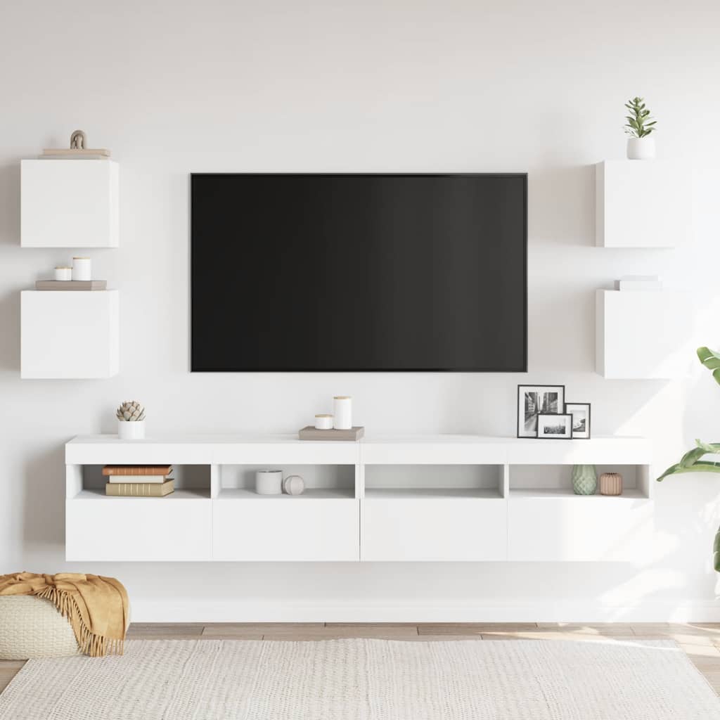 Wall Mounted TV Cabinets 4 pcs White 30.5x30x30 cm - Bargainia.com - 8720286353271 - 804483