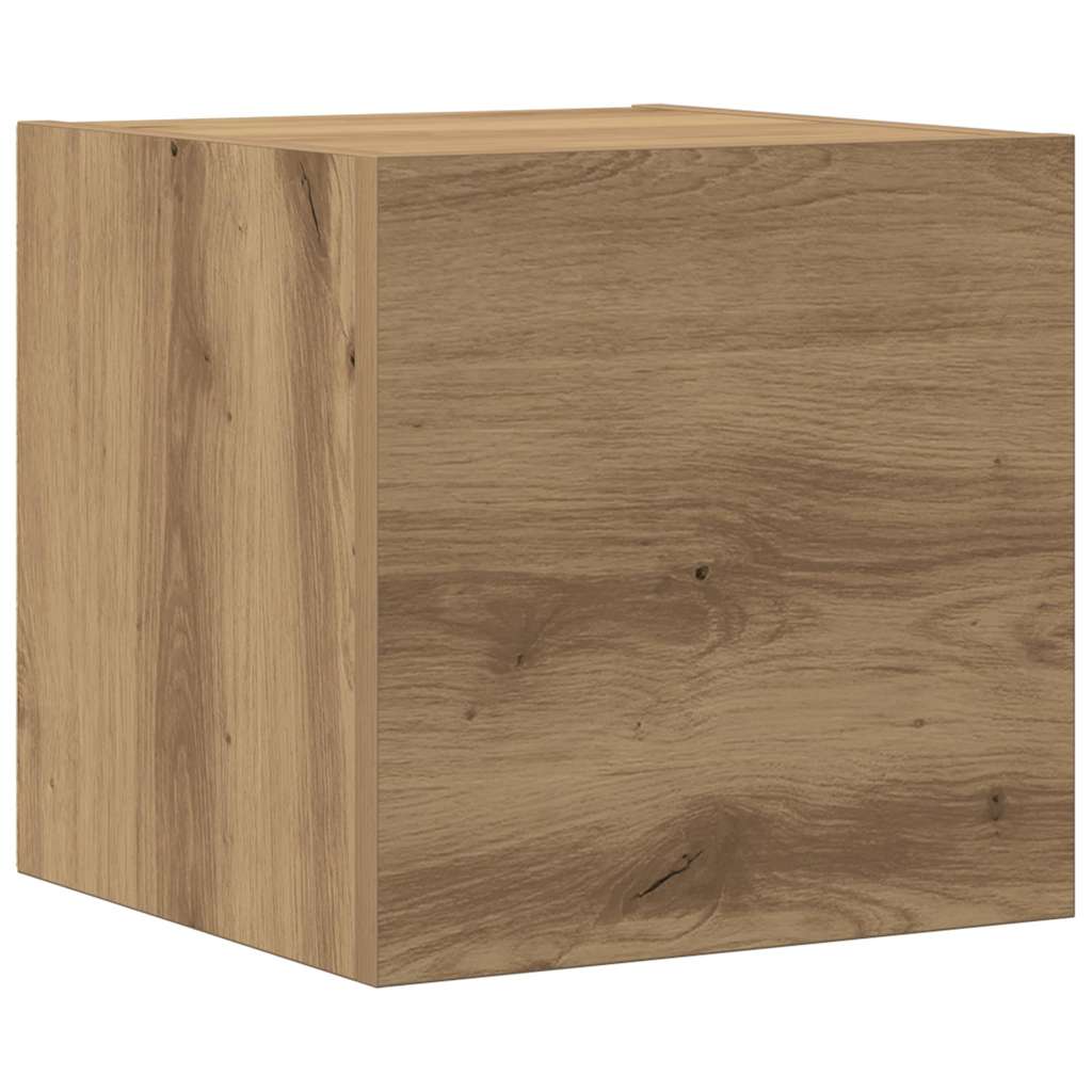 Wall Mounted TV cabinets 8 pcs Artisan Oak Engineered Wood - Bargainia.com - 