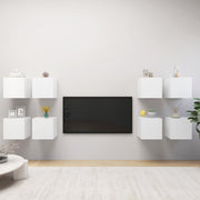 Wall Mounted TV Cabinets 8 pcs White 30.5x30x30 cm - Bargainia.com - 8720286570326 - 3078739