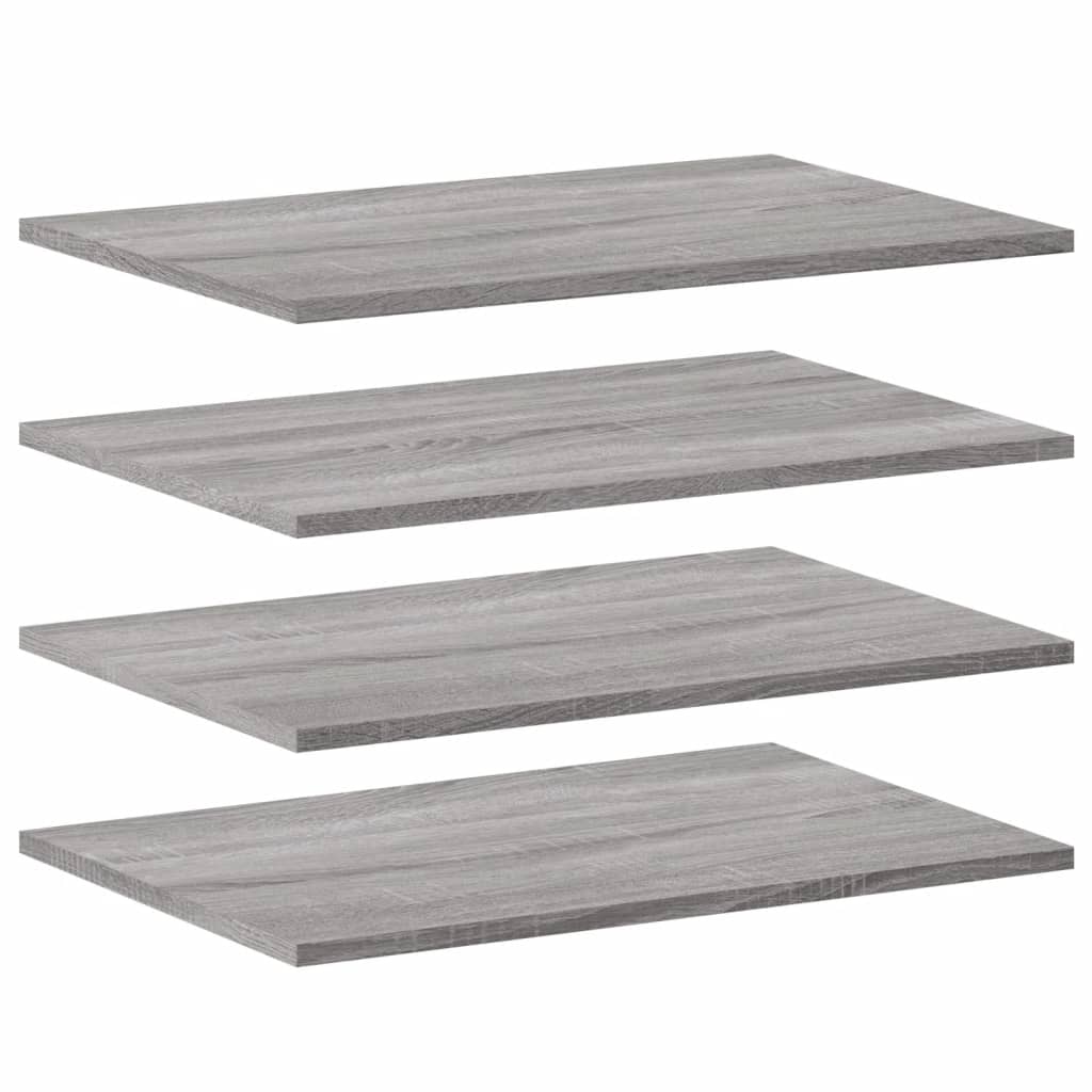 Wall Shelves 4 pcs Grey Sonoma 60x40x1.5 cm Engineered Wood - Bargainia.com - 8721012209350 - 838245
