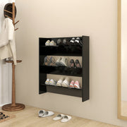 Wall Shoe Cabinet Black 80x18x90 cm Engineered Wood - Bargainia.com - 8720286559802 - 806779