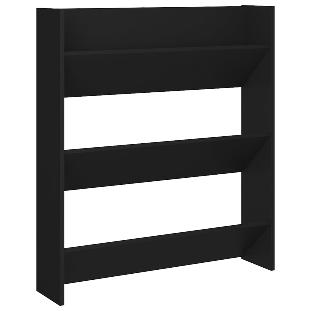 Wall Shoe Cabinet Black 80x18x90 cm Engineered Wood - Bargainia.com - 8720286559802 - 806779