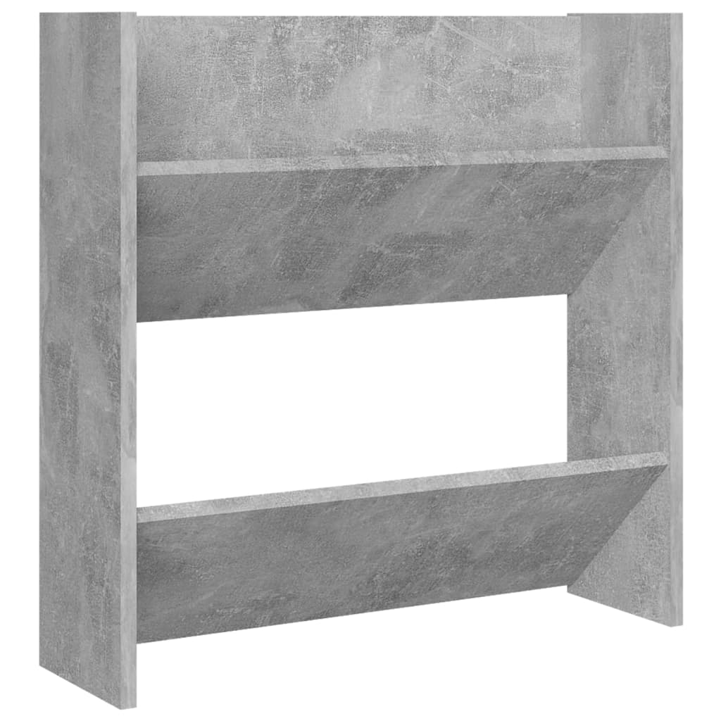 Wall Shoe Cabinet Concrete Grey 60x18x60 cm Engineered Wood - Bargainia.com - 