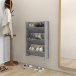 Wall Shoe Cabinet Concrete Grey 60x18x90 cm Engineered Wood - Bargainia.com - 