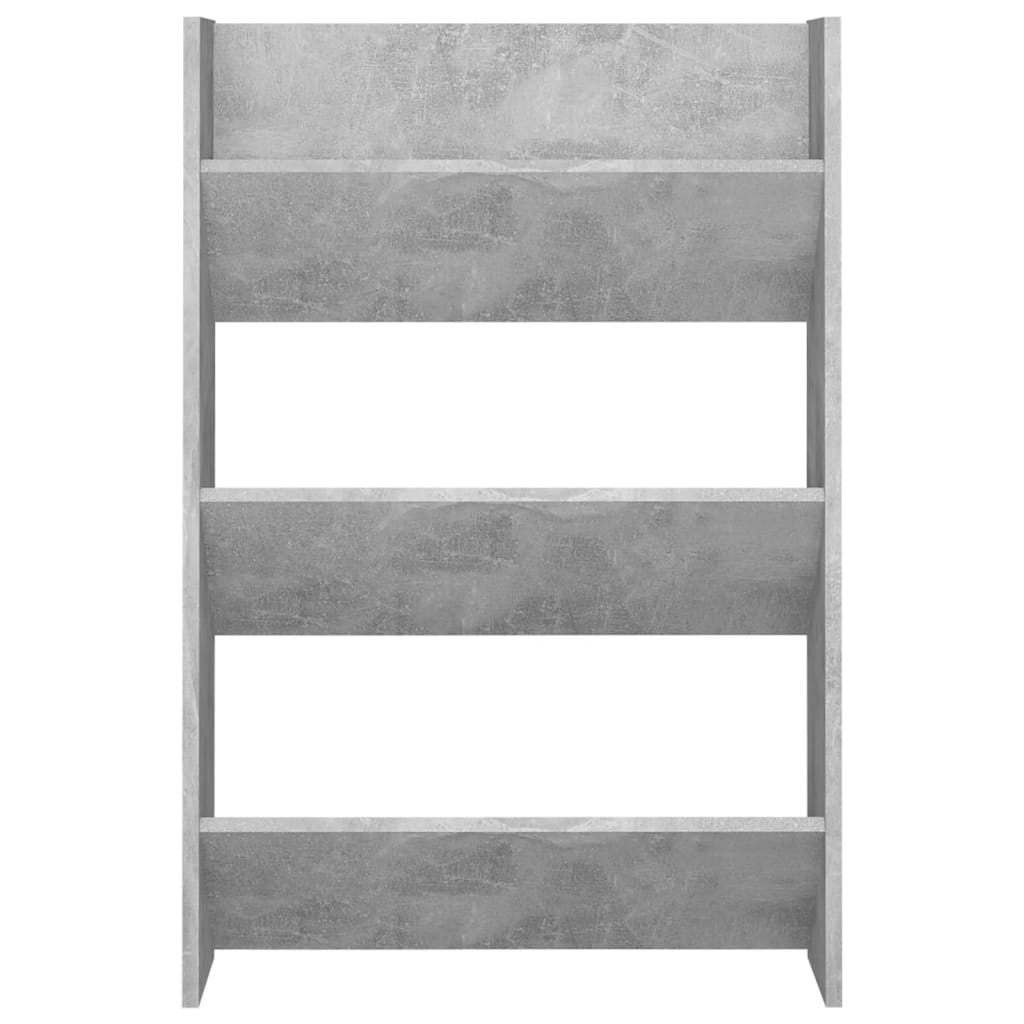 Wall Shoe Cabinet Concrete Grey 60x18x90 cm Engineered Wood - Bargainia.com - 