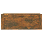 Wall Shoe Cabinet Smoked Oak 100x35x38 cm Engineered Wood - Bargainia.com - 