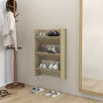 Wall Shoe Cabinet Sonoma Oak 60x18x90 cm Engineered Wood - Bargainia.com - 